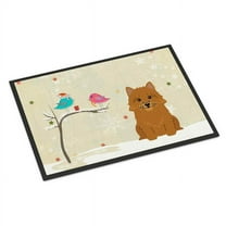 Carolines Treasures BB2492MAT Christmas Presents Between Friends Norwich Terrier Indoor or Outdoor Mat, 18 x 0.25 x 27 in.