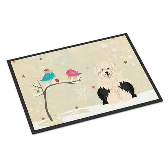Carolines Treasures BB2568MAT Christmas Presents Between Friends Old English Sheepdog Indoor or Outdoor Mat, 18 x 0.25 x 27 in.