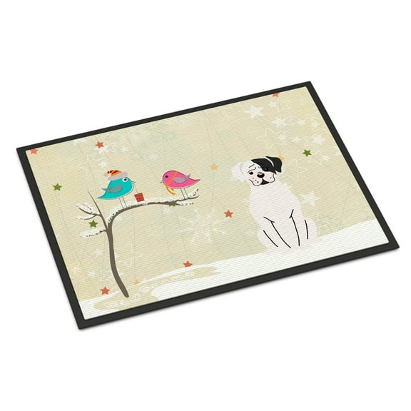Carolines Treasures BB2586MAT Christmas Presents Between Friends White Boxer Cooper Indoor or Outdoor Mat, 18 x 0.25 x 27 in.