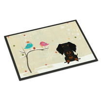 Carolines Treasures BB2599JMAT Christmas Presents Between Friends Wire Haired Dachshund Black Tan Indoor or Outdoor Mat, 24 x 0.25 x 36 in.