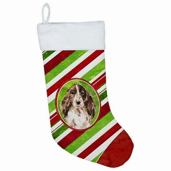 Carolines Treasures CK4056CS Christmas Snowflakes Chocolate Parti Cocker Spaniel Christmas Stocking