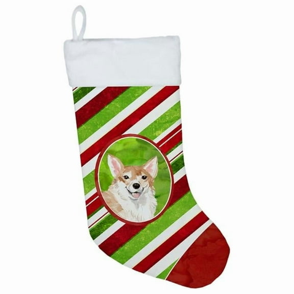 Carolines Treasures Christmas Snowflakes Corgi Christmas Stocking