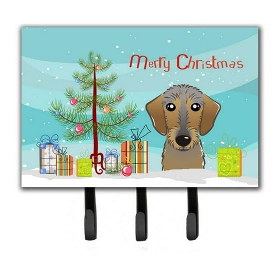 Carolines Treasures Christmas Tree & Wirehaired Dachshund Leash or Key Holder