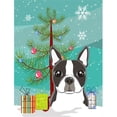 thumbnail image 1 of Christmas Tree and Boston Terrier Flag Canvas House Size, 1 of 4