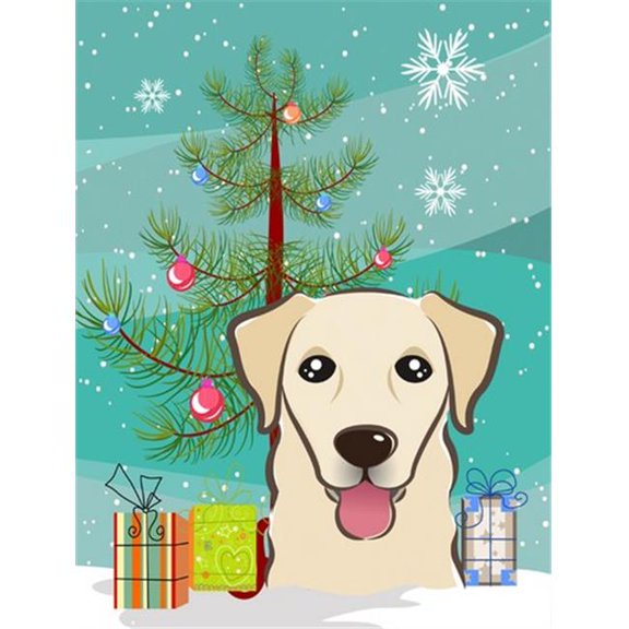 Christmas Tree and Golden Retriever Flag Canvas House Size BB1624CHF