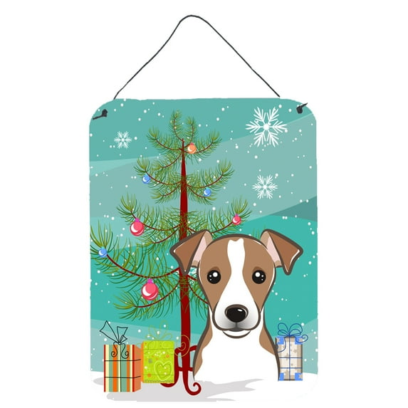 Caroline's Treasures BB1632DS1216 Christmas Tree and Jack Russell Terrier Wall or Door Hanging Prints, 12x16, multicolor