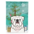 thumbnail image 1 of Christmas Tree and White English Bulldog Flag Canvas House Size BB1592CHF, 1 of 4
