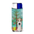 thumbnail image 1 of Carolines Treasures Christmas Tree and Wire Haired Fox Terrier Ultra Beverage Insulators for slim cans Slim Can, 1 of 3