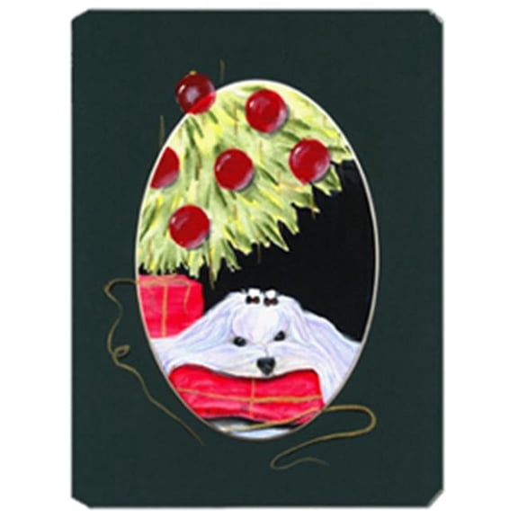 Carolines Treasures Christmas Tree with Maltese Mouse Pad Hot Pad or Trivet Large multicolor