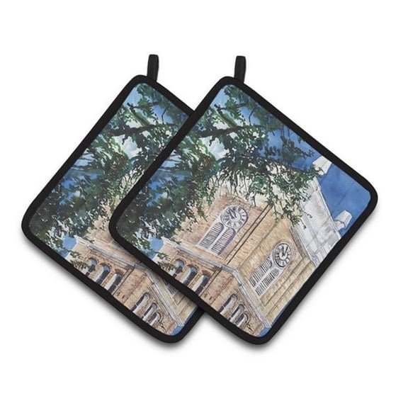 Carolines Treasures Clock Tower Pair of Pot Holders