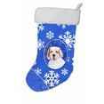thumbnail image 1 of Carolines Treasures  Clumber Spaniel Winter Snowflakes Christmas Stocking 11 W x 8 H in., 1 of 1