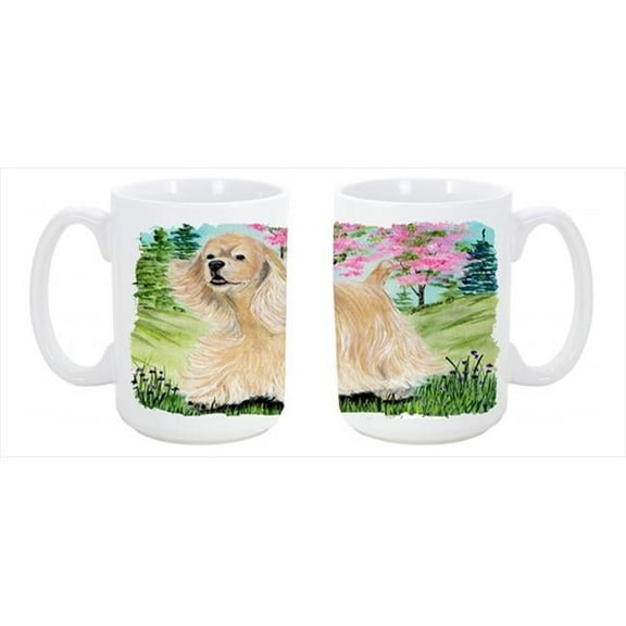 Carolines Treasures  Cocker Spaniel Dishwasher Safe Microwavable Ceramic Coffee Mug - 15 oz.