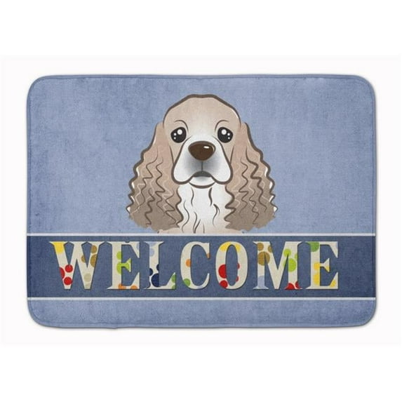 Carolines Treasures Cocker Spaniel Welcome Machine Washable Memory Foam Mat