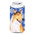 thumbnail image 1 of Carolines Treasures  Collie Smooth Winter Snowflakes Holiday Tall Boy Hugger, 1 of 1