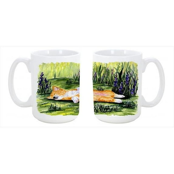 Carolines Treasures Corgi Dishwasher Safe Microwavable Ceramic Coffee Mug - 15 oz.
