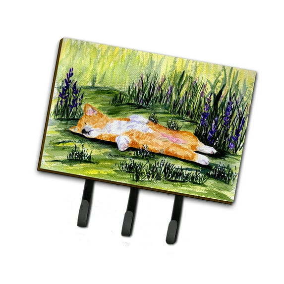 Carolines Treasures SS8465TH68 Corgi Leash Holder or Key Hook, Large, Multicolor