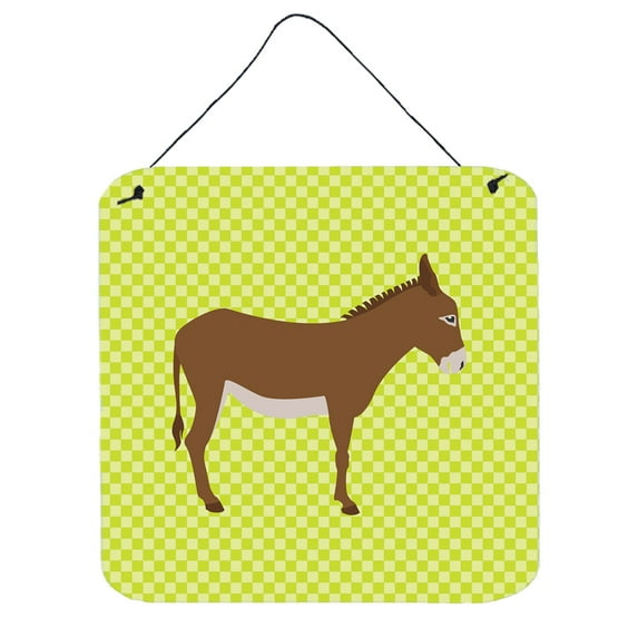 Carolines Treasures BB7675DS66 Cotentin Donkey Green Wall or Door Hanging Prints, 6 x 6 in.