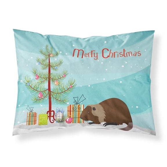 Carolines Treasures Coypu Nutria River Rat Christmas Fabric Standard Pillowcase