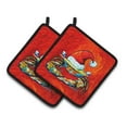 thumbnail image 1 of Carolines Treasures  Crab in Santa Hat Santa Claws Pair of Pot Holders, 1 of 1