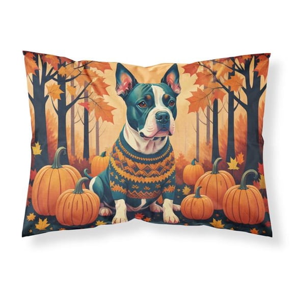 Carolines Treasures DAC1007PILLOWCASE 20.5 x 30 in. Unisex Pit Bull Terrier Fall Fabric Standard Pillowcase