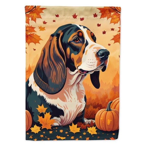 Carolines Treasures DAC1013CHF 40 x 28 in. Basset Hound Fall House Flag