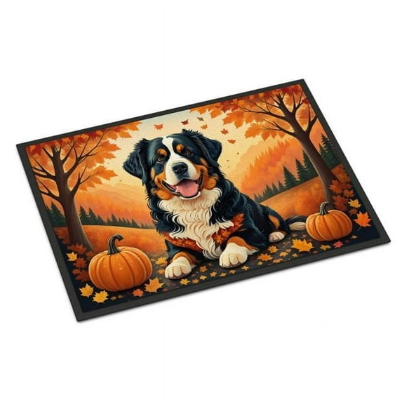Carolines Treasures DAC1019MAT 18 x 27 in. Unisex Bernese Mountain Dog Fall Doormat