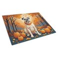 thumbnail image 1 of Carolines Treasures DAC1025LCB 15 x 12 in. Unisex White Boxer Fall Glass Cutting Board - Large, 1 of 5