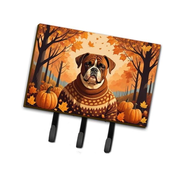 Boxer Fall Leash or Key Holder 6 in x 9 in