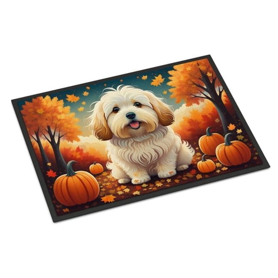 Carolines Treasures DAC1041MAT 18 x 27 in. Unisex Coton De Tulear Fall Doormat