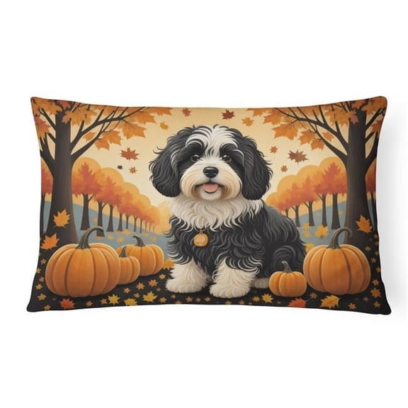 Carolines Treasures DAC1050PW1216 16 x 12 in. Unisex Havanese Fall Fabric Decorative Pillow