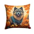 thumbnail image 1 of Carolines Treasures DAC1053PW1818 18 x 18 in. Unisex Keeshond Fall Fabric Decorative Pillow, 1 of 5