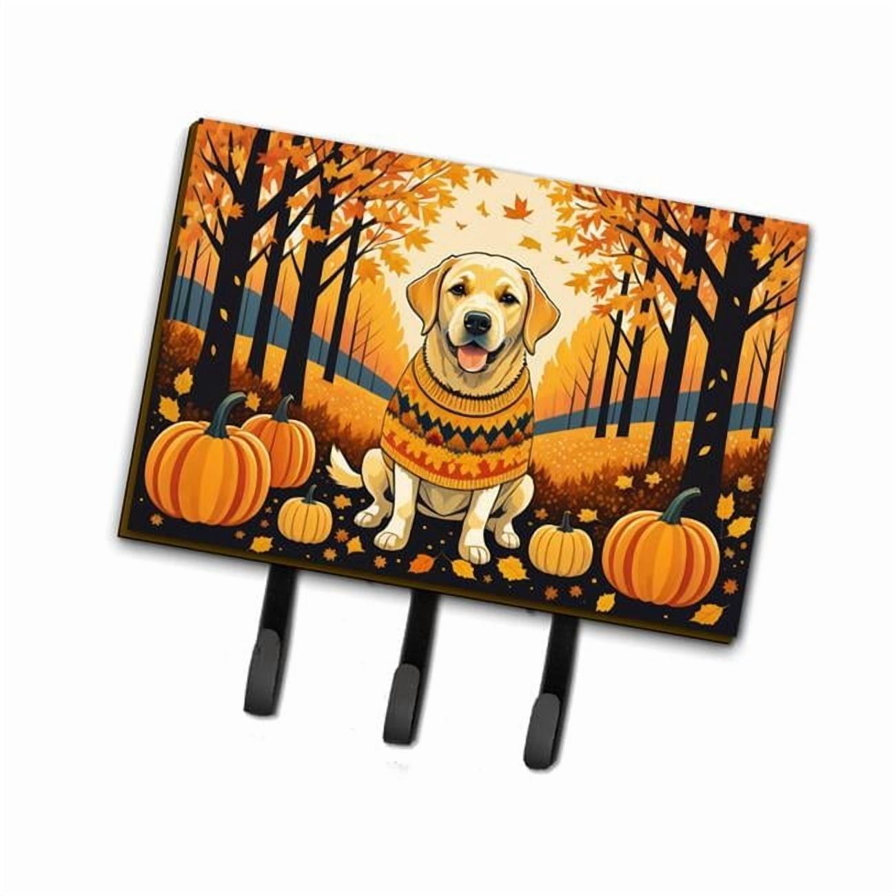 Carolines Treasures DAC1056TH68 9 x 6 in. Unisex Yellow Labrador Retriever Fall Leash or Key Holder