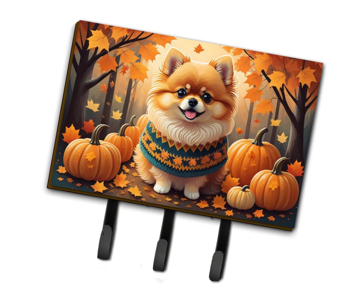 Pomeranian Fall Leash or Key Holder 6 in x 9 in