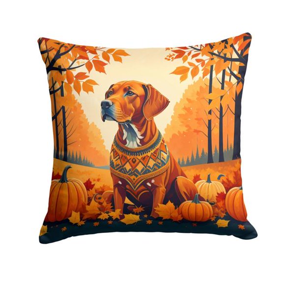 Carolines Treasures DAC1077PW1818 18 x 18 in. Unisex Vizsla Fall Fabric Decorative Pillow