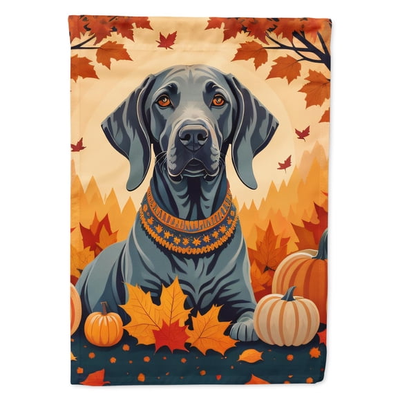 Carolines Treasures DAC1078GF 15.5 x 11.25 in. Weimaraner Fall Garden Flag