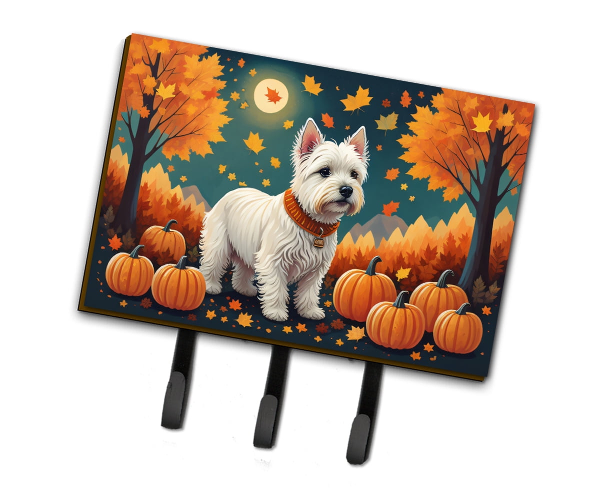 Westie Fall Leash or Key Holder 6 in x 9 in