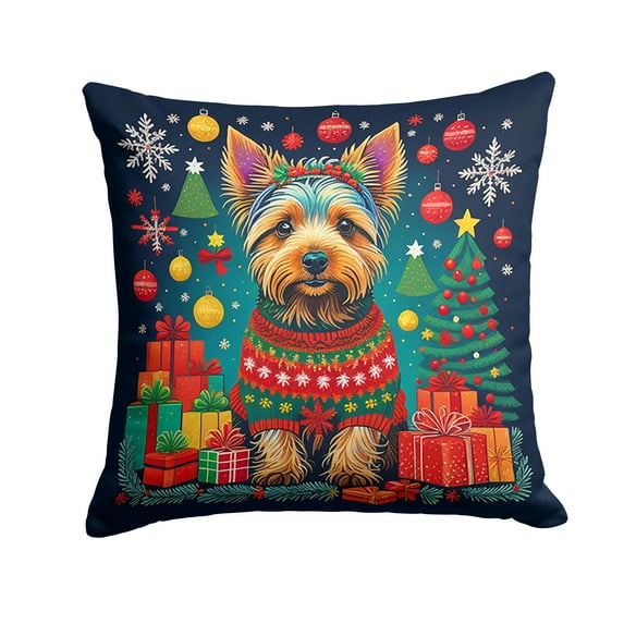 Australian Terrier Christmas Throw Pillow