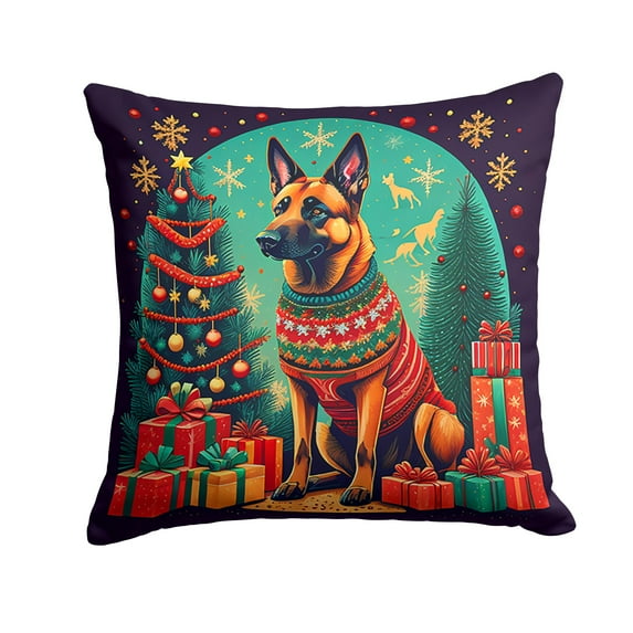 Belgian Malinois Christmas Throw Pillow