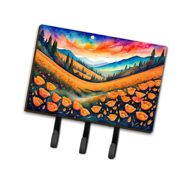California Poppies in Color Leash or Key Holder 6 in x 9 in
