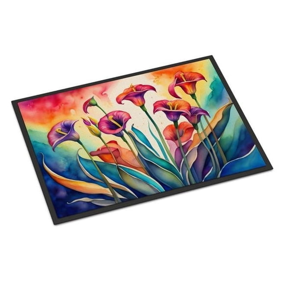 Carolines Treasures DAC1419MAT 18 x 27 in. Unisex Calla Lilies in Color Doormat