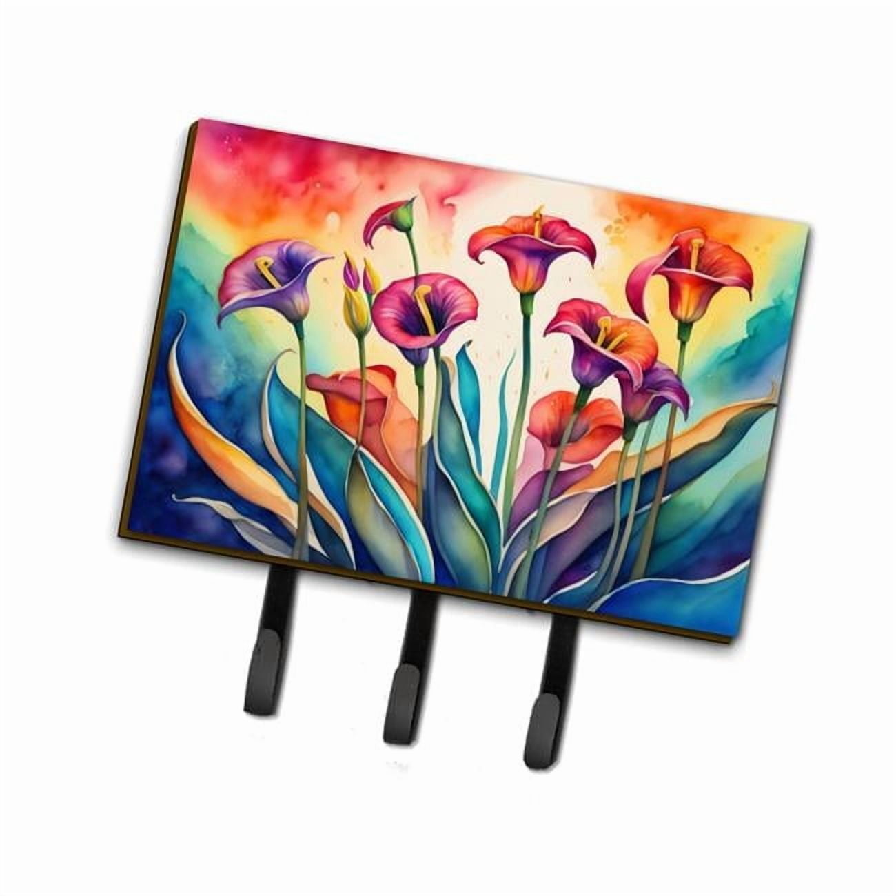 Calla Lilies in Color Leash or Key Holder 6 in x 9 in