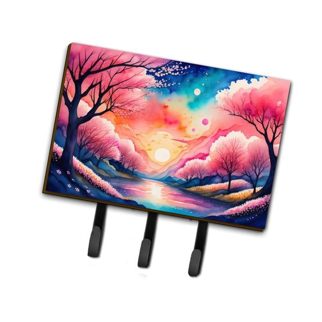 Cherry Blossom in Color Leash or Key Holder 6 in x 9 in