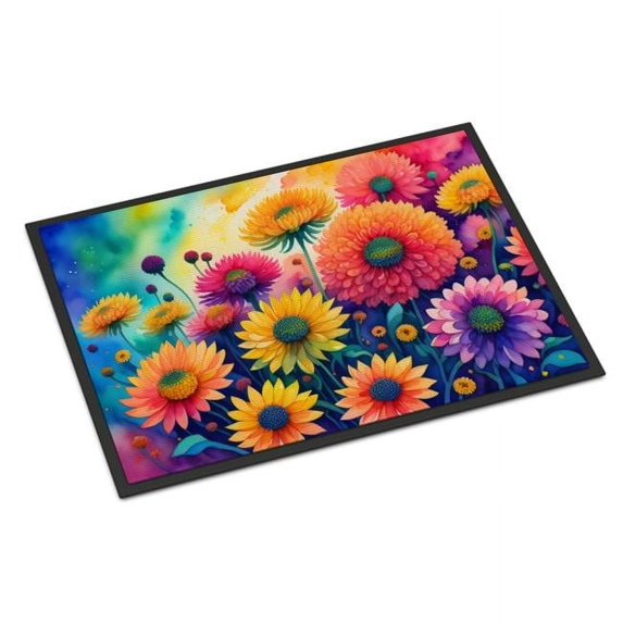 Carolines Treasures DAC1423JMAT 24 x 36 in. Unisex Chrysanthemums in Color Indoor or Outdoor Mat