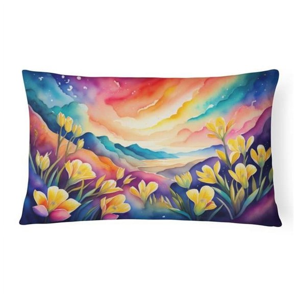 Carolines Treasures DAC1433PW1216 16 x 12 in. Unisex Freesia in Color Fabric Decorative Pillow