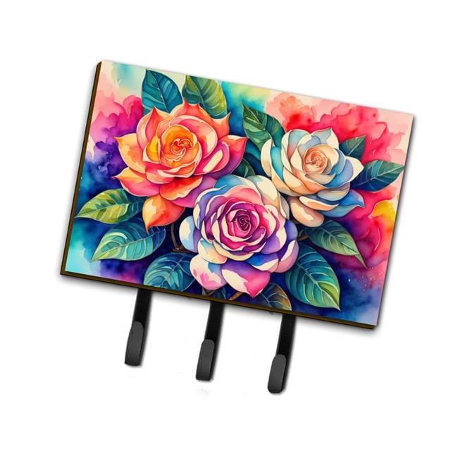 Gardenias in Color Leash or Key Holder 6 in x 9 in