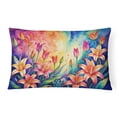 thumbnail image 1 of Carolines Treasures DAC1444PW1216 16 x 12 in. Unisex Lilies in Color Fabric Decorative Pillow, 1 of 4