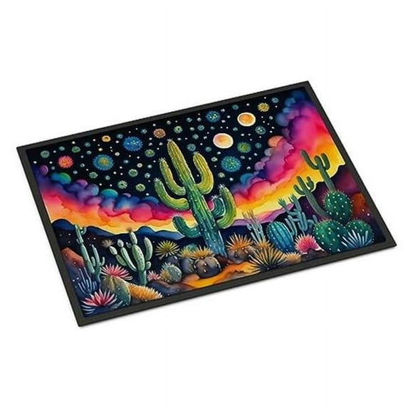 Carolines Treasures DAC1455JMAT 24 x 36 in. Unisex Queen of the Night Cactus in Color Indoor or Outdoor Mat