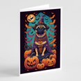 thumbnail image 1 of Carolines Treasures DAC1528GCA7P 5 x 7 in. Unisex Pug Witchy Halloween Greeting Cards & Envelopes - Pack of 8, 1 of 3