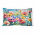 thumbnail image 1 of Carolines Treasures DAC1545PW1216 16 x 12 in. Unisex Anemones in Watercolor Fabric Decorative Pillow, 1 of 4