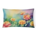thumbnail image 1 of Carolines Treasures DAC1552PW1216 16 x 12 in. Unisex Chrysanthemums in Watercolor Fabric Decorative Pillow, 1 of 4